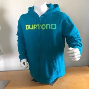 Men’s Large Summer Burton Turquoise Cotton Hoodie